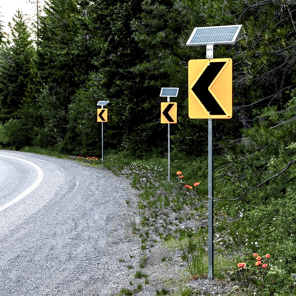 Chevron Curve Warning